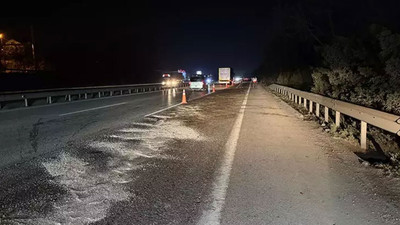 Otoyolda dehşet: Biri çarpıp kaçtı, diğerleri üzerinden geçti