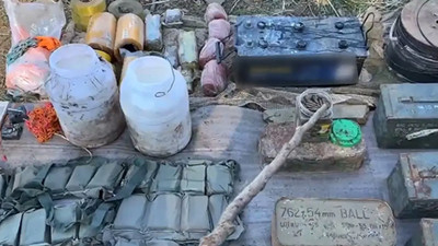 Irak'ın kuzeyinde teröristlere ait mağara tespit edildi