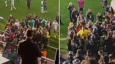 Süper Lig maçında ortalık karıştı! Polis ekipleri müdahale etti