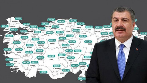 Haftalık korona virüs vaka haritası açıklandı!