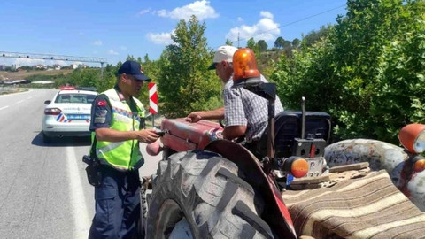 Jandarmadan traktör ve alkol denetimi!