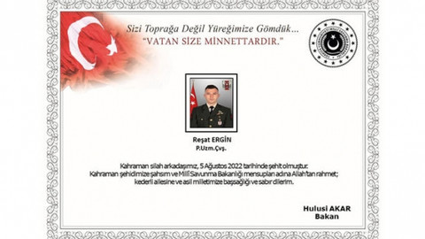 Pençe- Kilit Operasyonu bölgesinde 1 asker şehit oldu