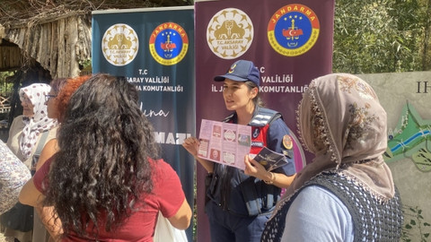 Jandarma kadına şiddete dikkat çekti! KADES tanıtıldı