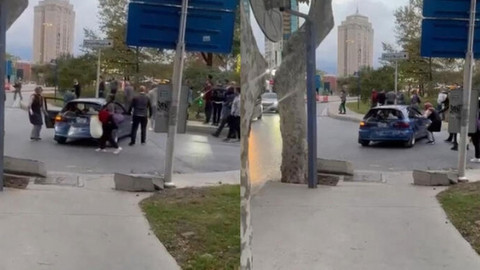 Trafikte keserli kavga!