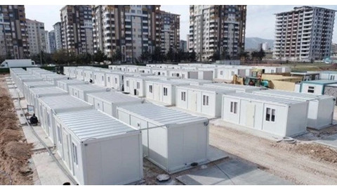 Yeşilyurt'ta kurulan konteyner kentin ilk etabı tamamlandı