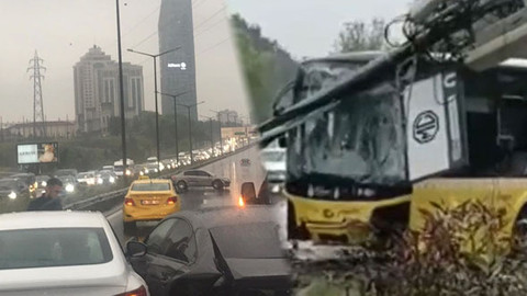 Kazalar ve yağış İstanbul'da trafiği felç etti