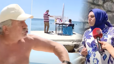 Böylesi görülmedi! Halk plajına beton döküp kendilerine loca yaptılar: Para verdim burası benim!