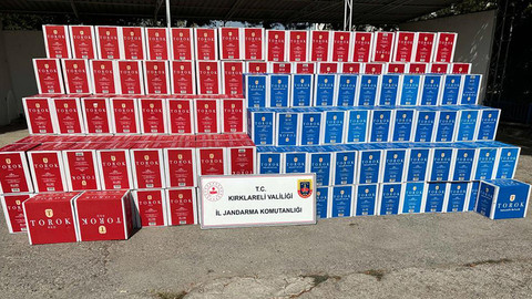 Kırklareli'nde 120 bin kaçak makaron ele geçirildi