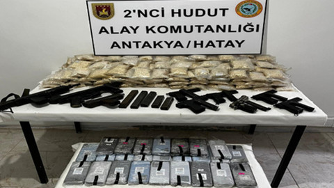Hudut hattında çok sayıda silah ve uyuşturucu ele geçirildi