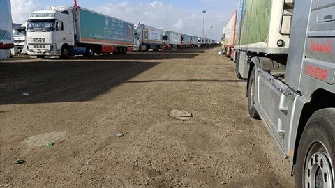 Gazze'ye insani yardım taşıyan 65 tır daha ulaştı