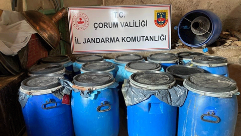 Çorum'da jandarmadan kaçak içki ile mücadele çalışması