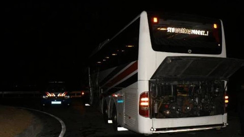 Tokat'ta içinde 33 yolcu bulunan otobüse tüfekli saldırı