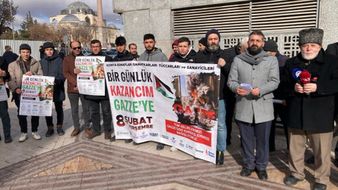 Konya'da "Bir Günlük Kazancım Gazze'ye" yardım kampanyası başlatıldı