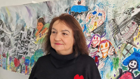 Ressam Şahika Çağlar, 6 Şubat depremlerine 10 metrekarelik kolajla dikkat çekecek