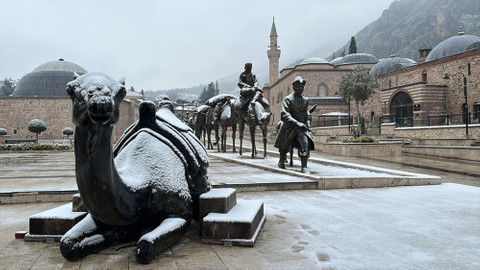 Tokat'ta kar yağışı etkili oldu
