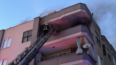 Alanya'da apartman dairesinde çıkan yangın hasara neden oldu
