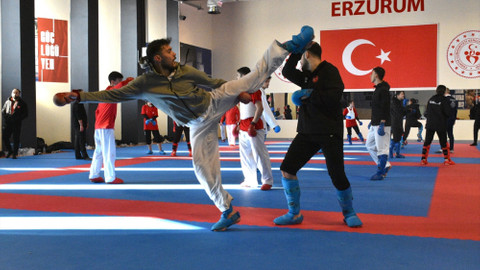 Dünya şampiyonu Sakaryalı karateci Yusuf, Avrupa şampiyonluğuna Erzurum'da hazırlanıyor