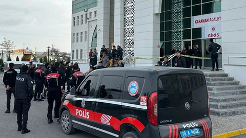 Karaman adliye girişinde silahlı saldırı!