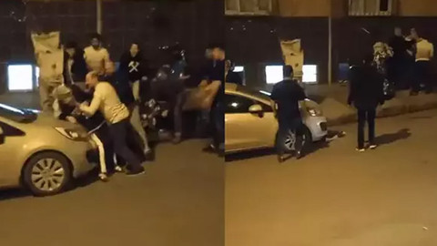 Sultangazi'de sokak ortasında kavga: Komşular sopalarla birbirine girdi