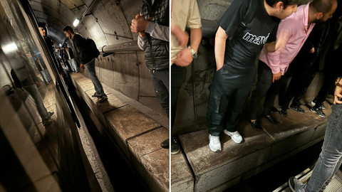 İstanbul’da metro arızalanınca yolcular tünelde yürüdü
