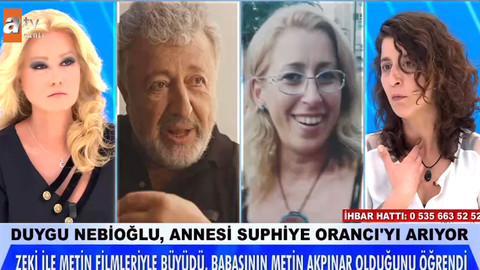 Metin Akpınar'ın kızı Duygu Nebioğlu Müge Anlı'ya çıktı!