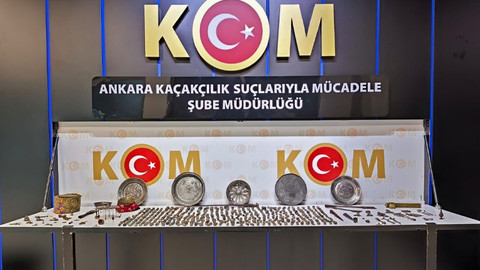 Ankara'da yaklaşık 1 milyon liralık tarihi eser operasyonu!
