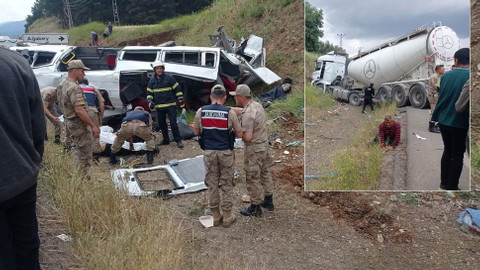 Gaziantep'te tır, yolcu minibüsünü biçti: 8 ölü