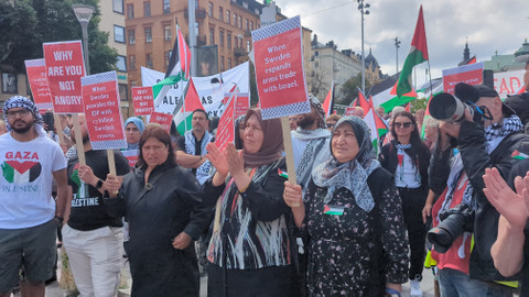 ABD'de kongresinde ayakta alkışlanmıştı: Stockholm Büyükelçiliği önünde Filistin’le dayanışma eylemi düzenlendi