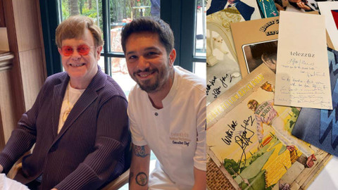 Sir Elton John, öğle yemeği için birkaç saatliğine Türkiye'ye geldi