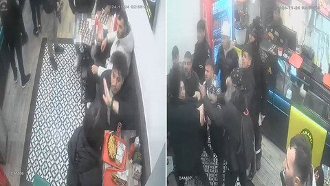 İstanbul'un göbeğinde sevgilisine tokat attı! Garsonlardan tekme tokat dayak yedi
