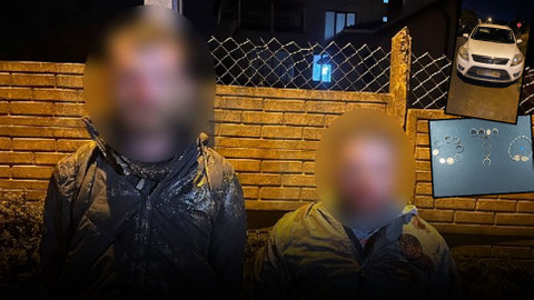 Çalıntı arabayla hırsızlığa gidince enselendiler