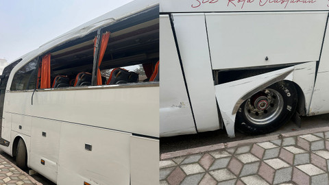Akılalmaz olay! Kaçırdığı otobüsü bu hale getirdi