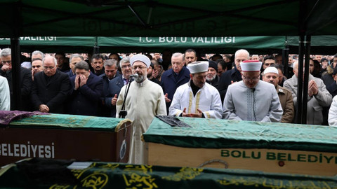 Cumhurbaşkanı Erdoğan Bolu'da cenaze töreninde konuştu: Yüreğimiz yandı