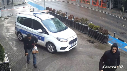 Zabıtayı görünce bir mucize oldu! Sakat rolü yapan dilenci... İşte o anlar...