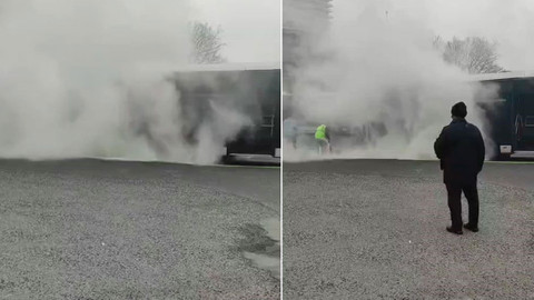 Metrobüste korku dolu anlar! Yolcular hızla tahliye edildi