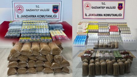 Gaziantep jandarmasından kaçakçılara darbe: Milyonlarca liralık ürün ele geçirildi