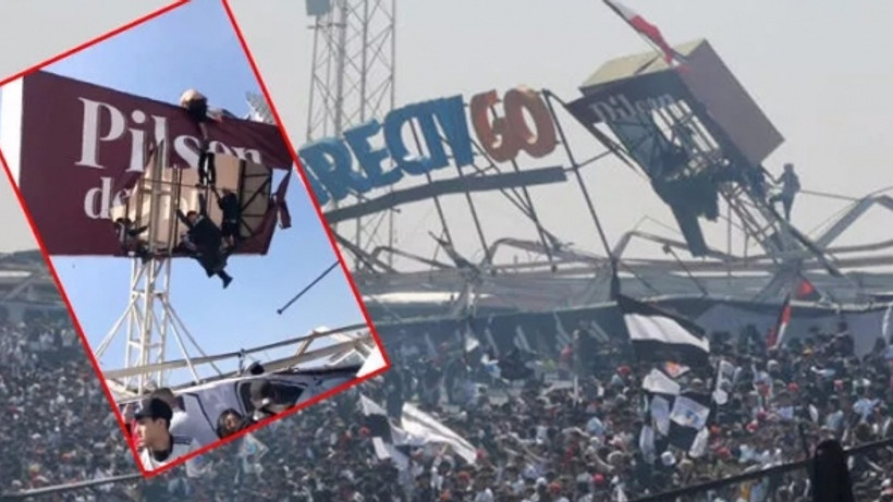 Stadın çatısı çöktü: Şili'de facianın eşiğinden dönüldü!