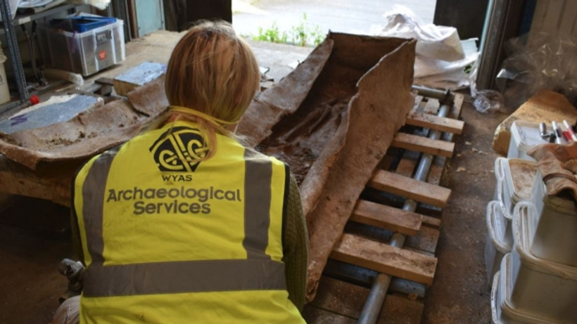 Kurşun lahitte Romalı bir aristokratın iskelet kalıntıları bulundu