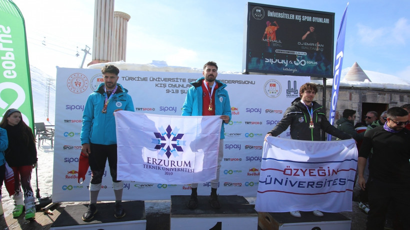 Üniversiteler Arası Türkiye Snowboard ve Alp Disiplini Şampiyonası, Erzurum'da yapıldı