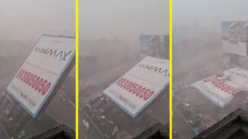 Hindistan'da reklam panosu devrildi: 14 ölü