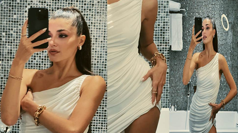 Hande Erçel'den ayna karşısında yeni pozlar! Instagram'da beğeni yağdı