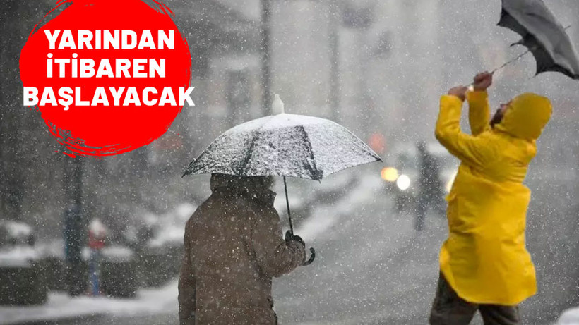 Saat bile verildi. Yarından itibaren ay sonuna kadar etkili olacak: Kar, yağmur, rüzgar...