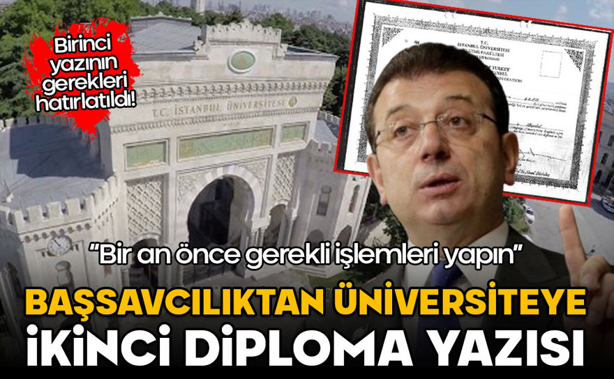 Başsavcılıktan üniversiteye ikinci diploma yazısı