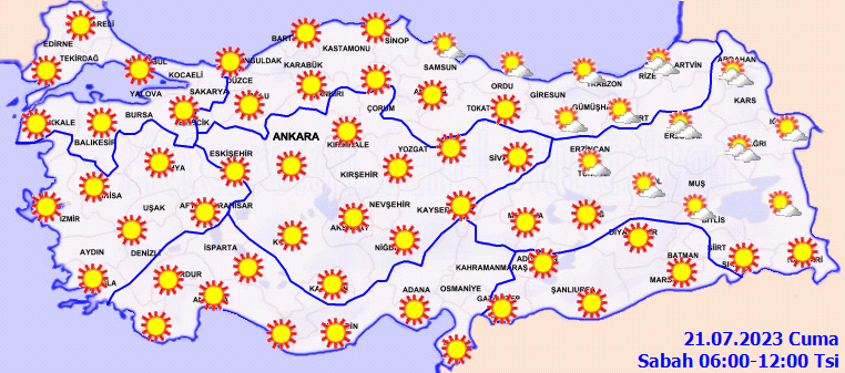 1) 21 temmuz 2023 hava durumu