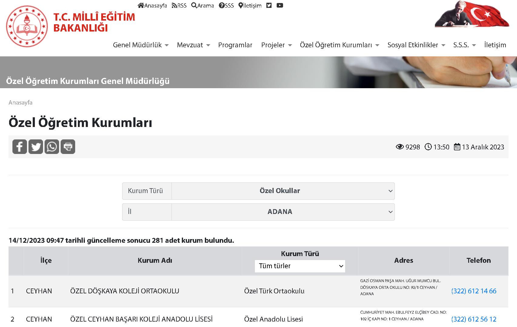 Meb Ozel Egitim Kurumlari 08012024