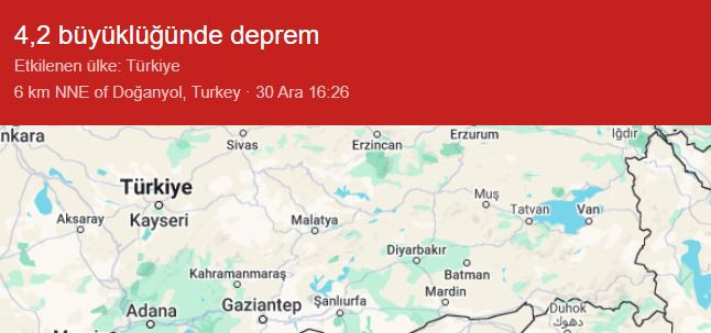tunceli deprem