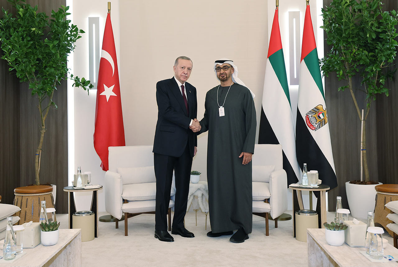 Cumhurbaskani Erdogan B A E Lideri Al Nahyan Dubai 13Subat2024 Iha (1)