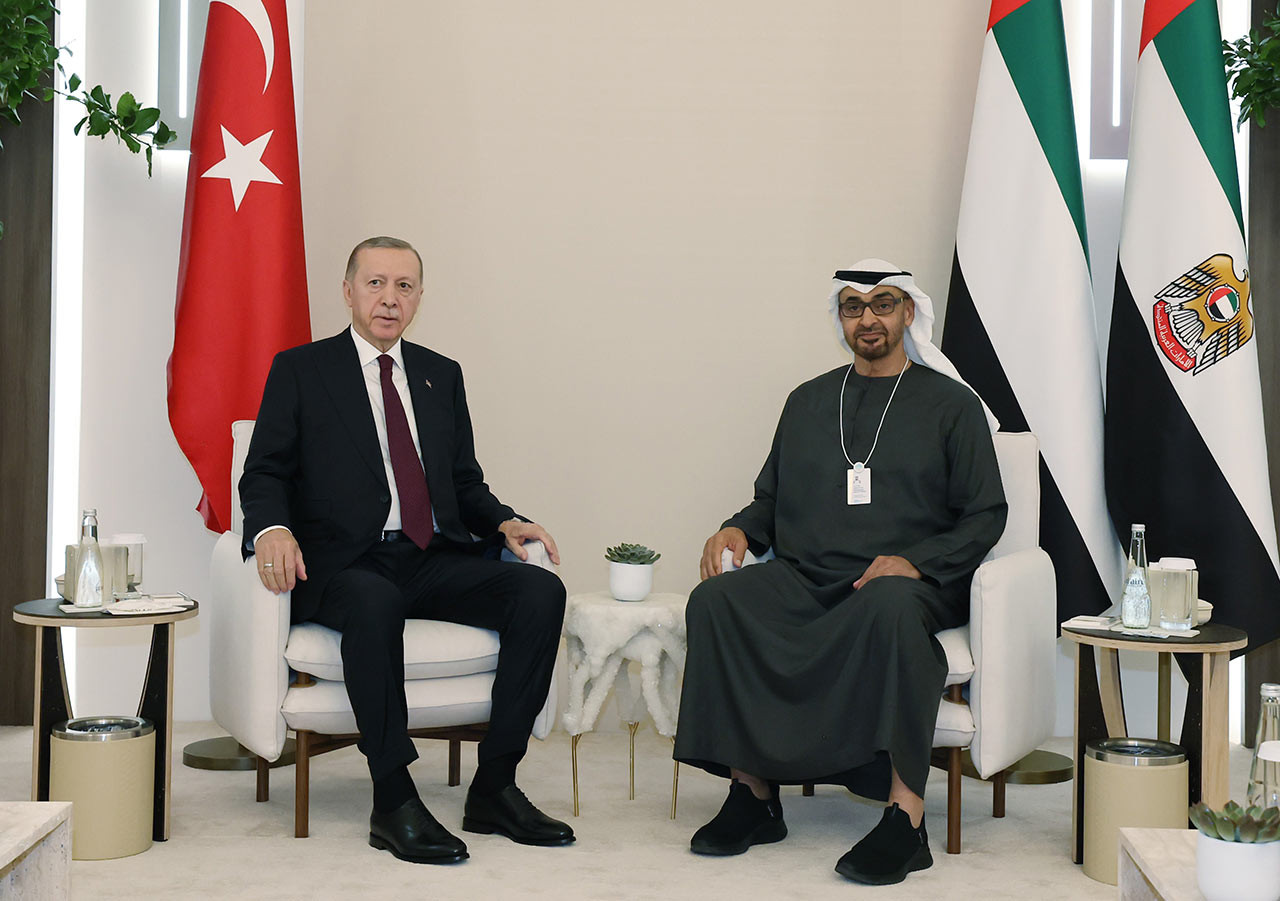 Cumhurbaskani Erdogan B A E Lideri Al Nahyan Dubai 13Subat2024 Iha (3)