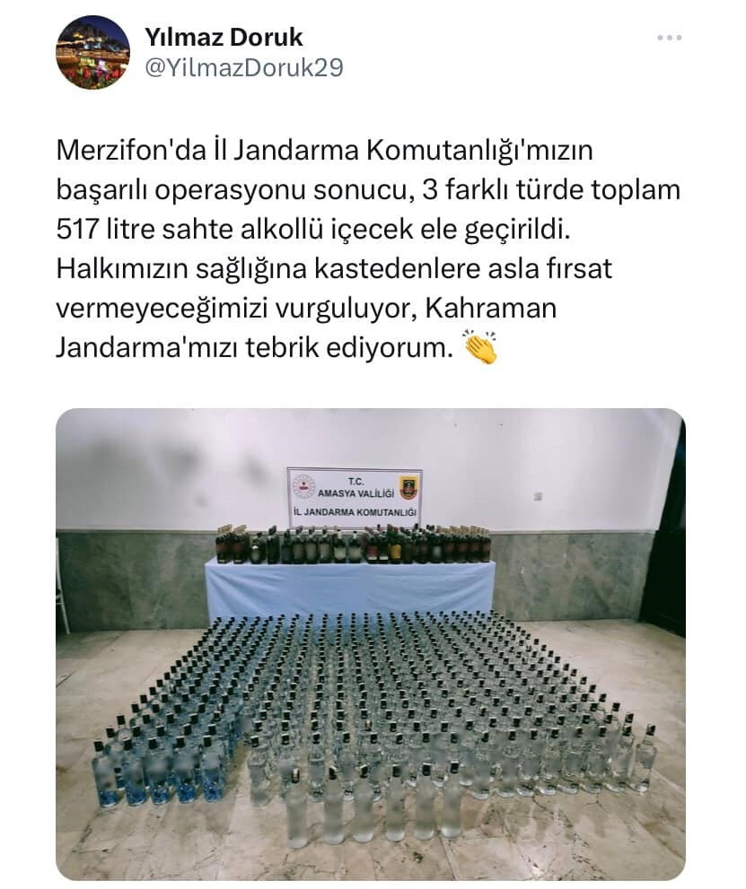 Jandarmadan Sahte Icki Opersayonu 517 Litre Ele Gecirildi17Subat2024 Iha
