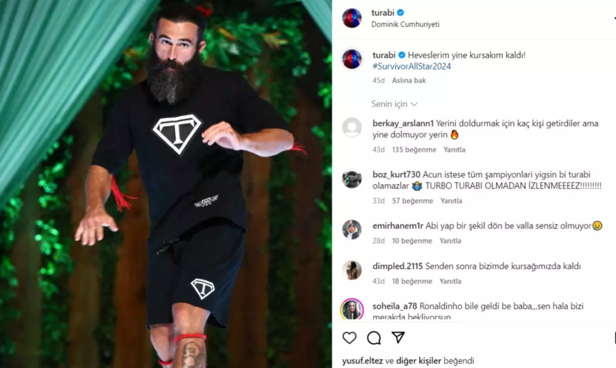 Yogun Bakima Kaldirilan Turabiden Dikkat Ceken Survivor Paylasimi 24 S U B A T 1